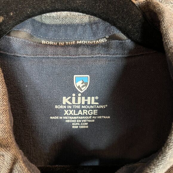 Kuhl Descendr Flannel Shirt Mens 2XL Gray Button Up Long Sleeve 7244 Outdoors - Picture 3 of 8